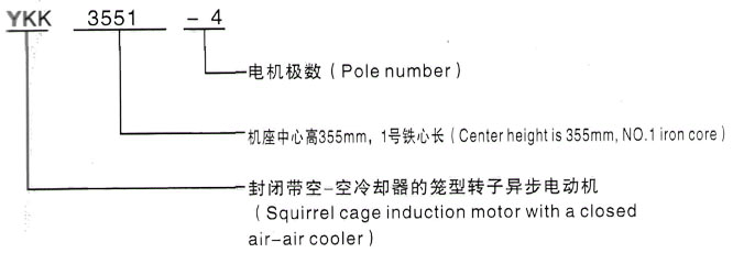 YKK系列(H355-1000)高压YKK6301-8三相异步电机西安泰富西玛电机型号说明